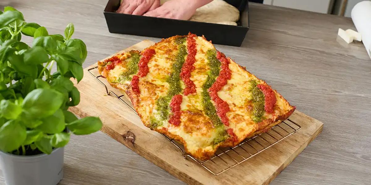 Recipe: Tricolore Detroit pizza